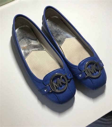 michael kors blue flat shoes|Michael Kors snakeskin flats.